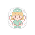 Kawaii Nurse Sticker – Blonde Hair / Fair Skin