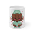 Kawaii Nurse Mug – 11oz (Brown hair / Deep skin)