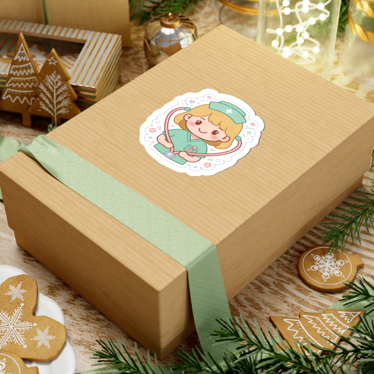 Kawaii Nurse Sticker – Blonde Hair / Fair Skin
