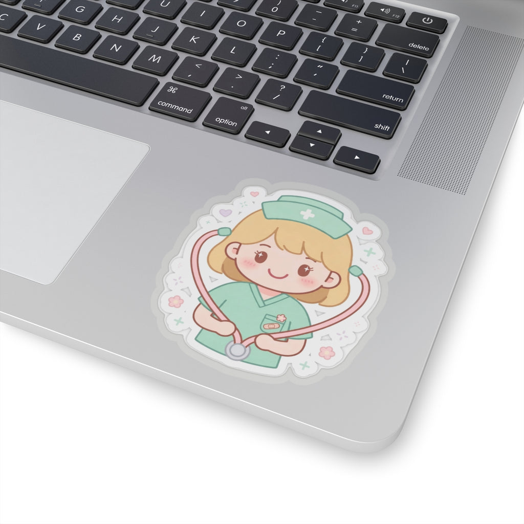 Kawaii Nurse Sticker – Blonde Hair / Fair Skin