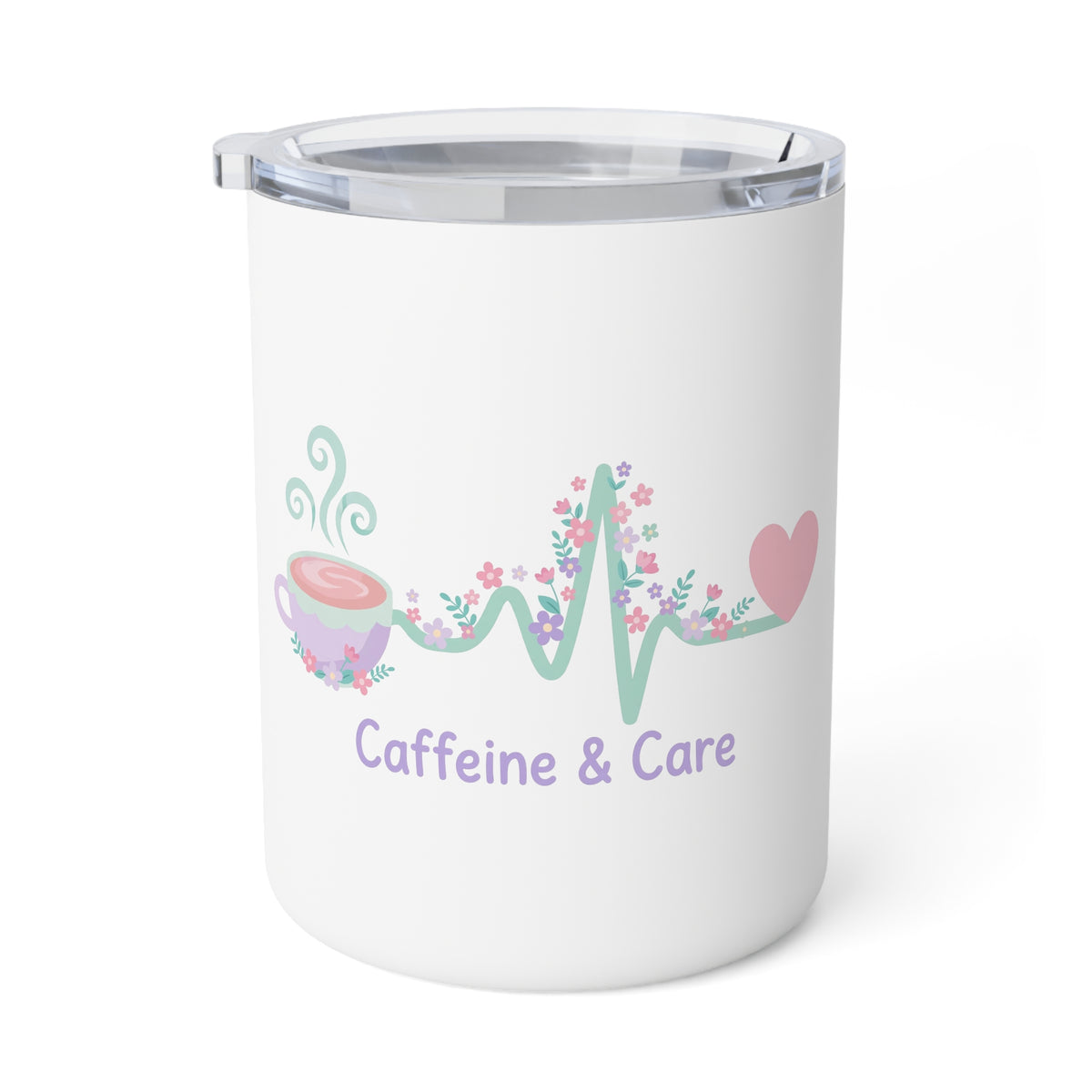 Caffeine & Care Insulated Coffee Mug – 10oz