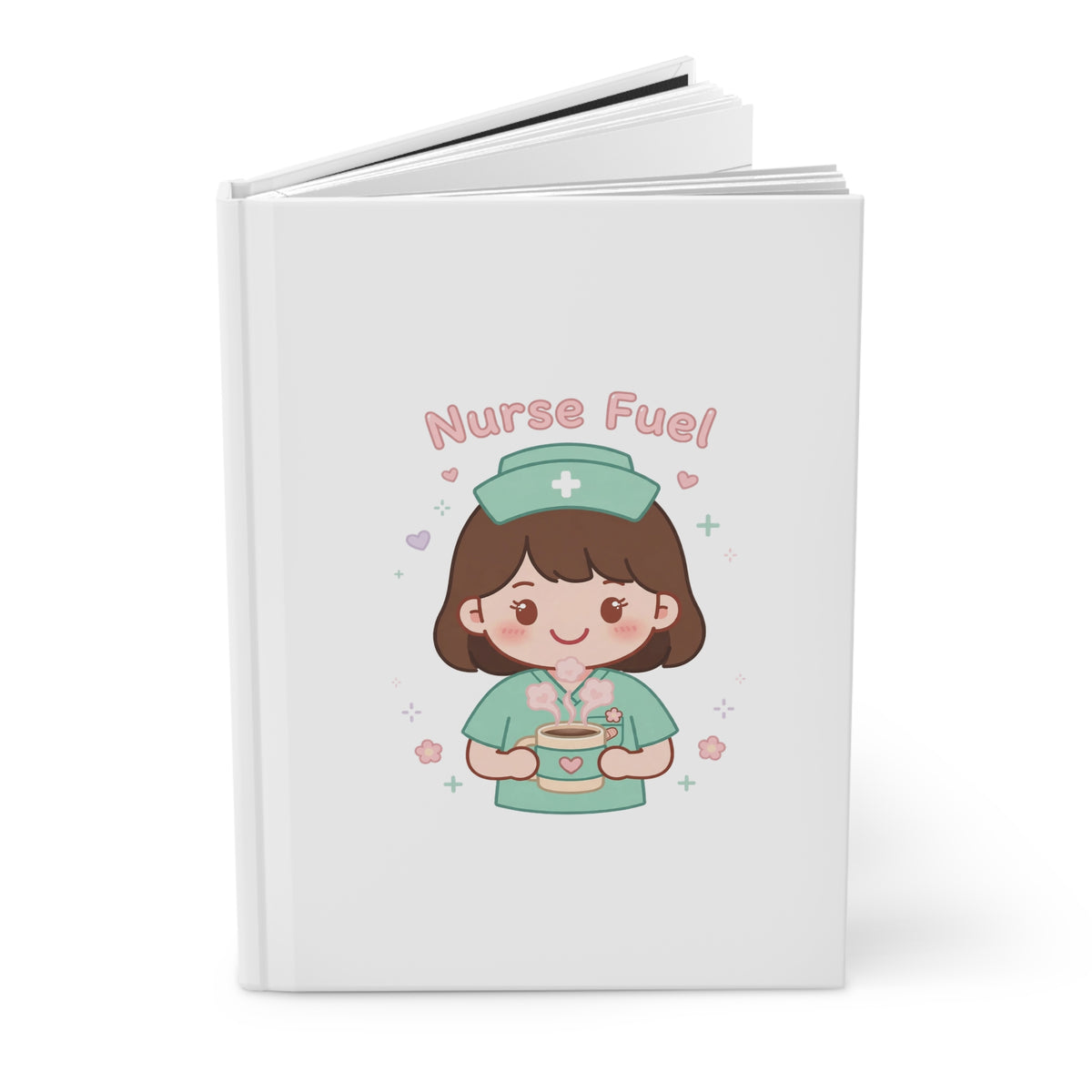 Nurse Fuel Hardcover Journal – Brown Hair / Fair Skin