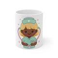 Kawaii Nurse Mug – 11oz (Blonde hair / Deep skin)