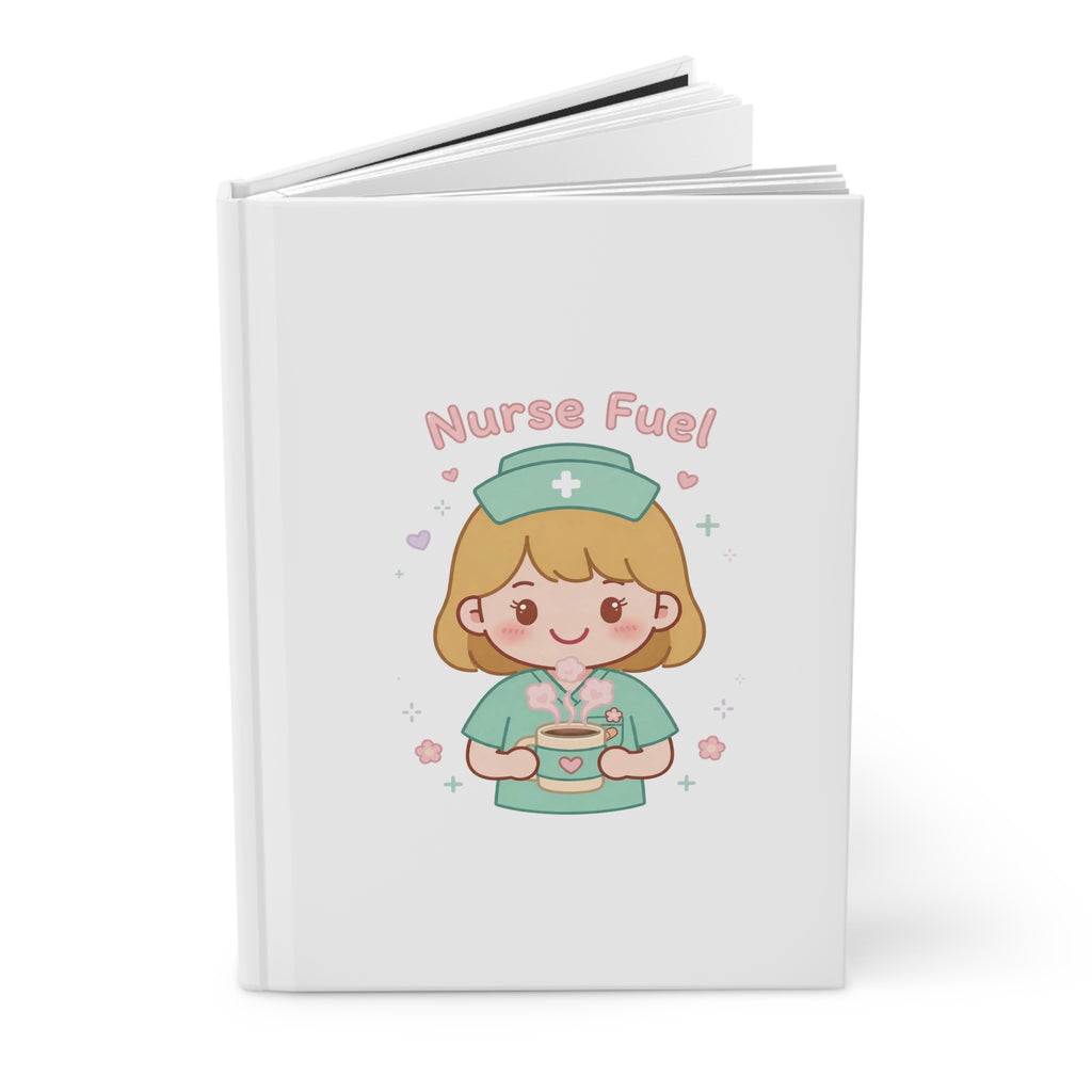Nurse Fuel Hardcover Journal – Blonde Hair / Fair Skin