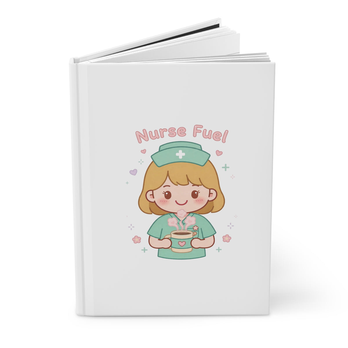 Nurse Fuel Hardcover Journal – Blonde Hair / Fair Skin