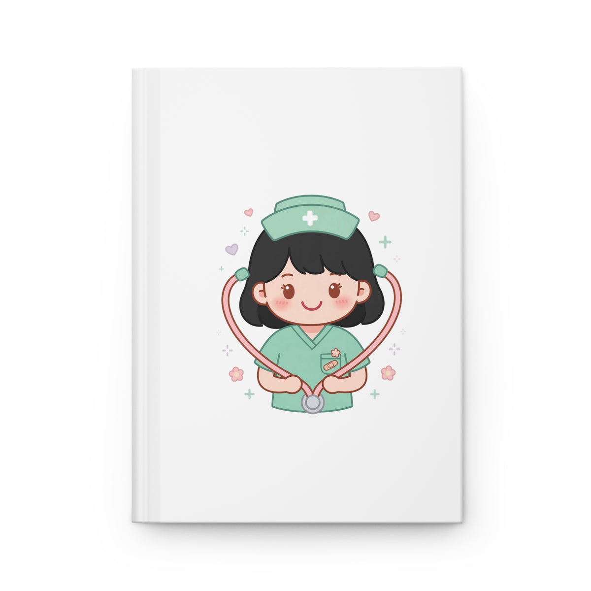 Kawaii Nurse Hardcover Journal – Black Hair / Fair Skin