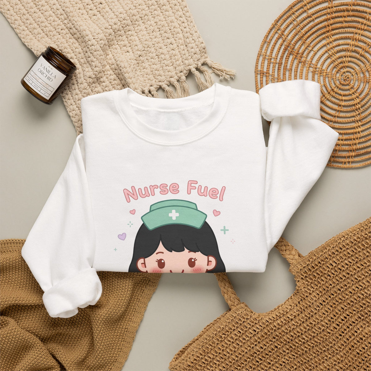 Nurse Fuel Sweatshirt – Black Hair / Fair Skin