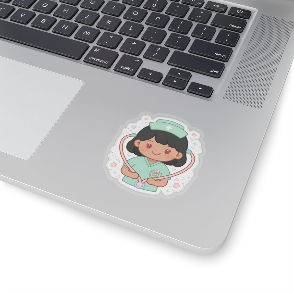 Kawaii Nurse Sticker – Black Hair / Medium Skin