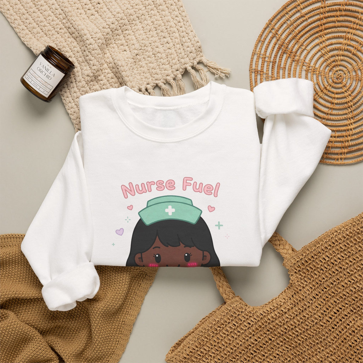 Nurse Fuel Sweatshirt – Black Hair / Deep Skin