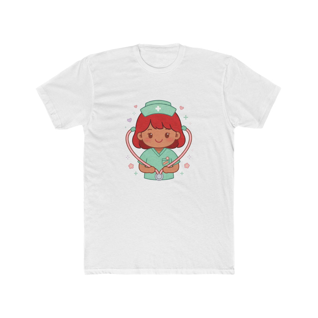 Kawaii Nurse Tee – Red Hair / Medium Skin