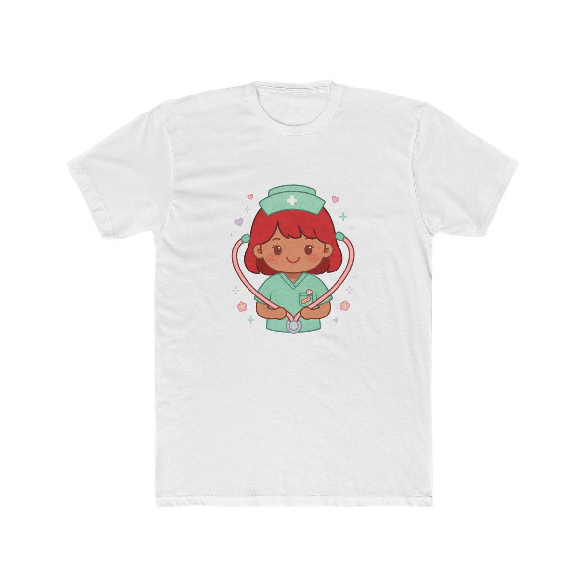 Kawaii Nurse Tee – Red Hair / Medium Skin